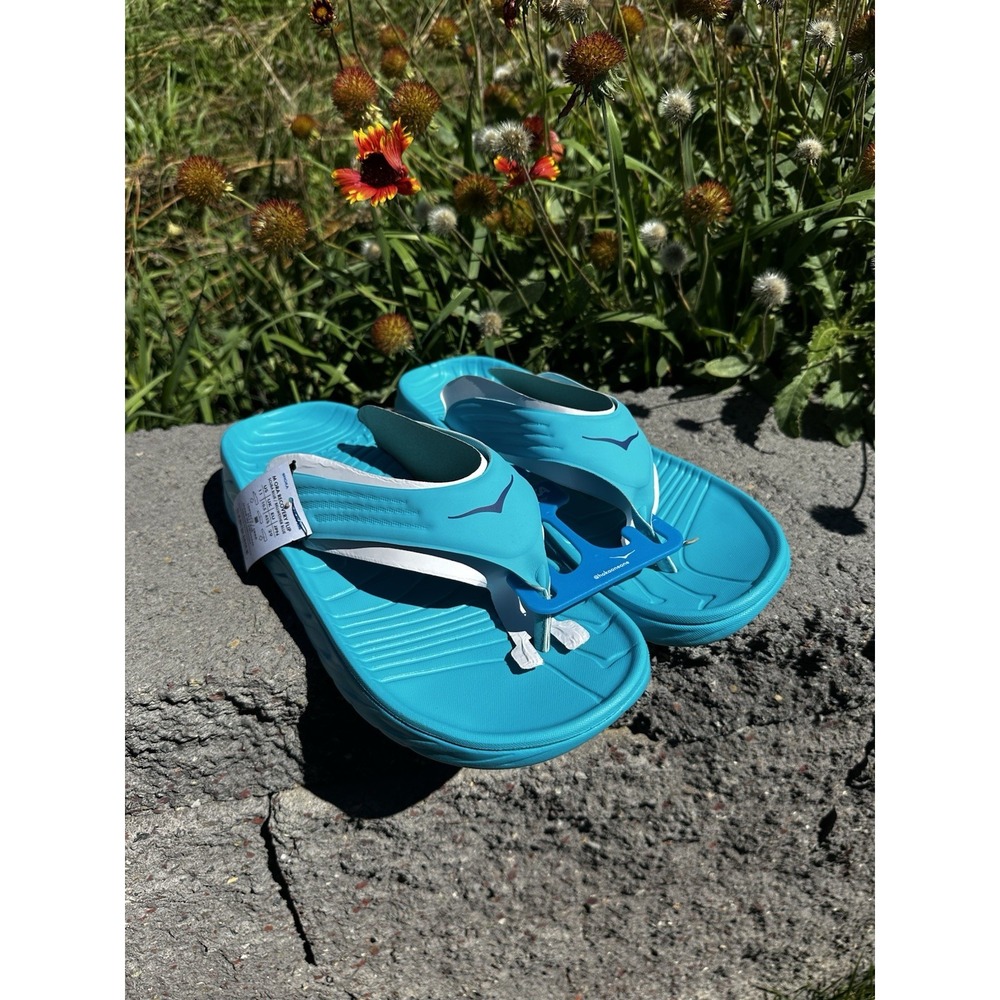 HOKA Ora‎ Recovery Flip Flop Sandals Scuba Blue/Bellwether Blue FL1122E Size 11